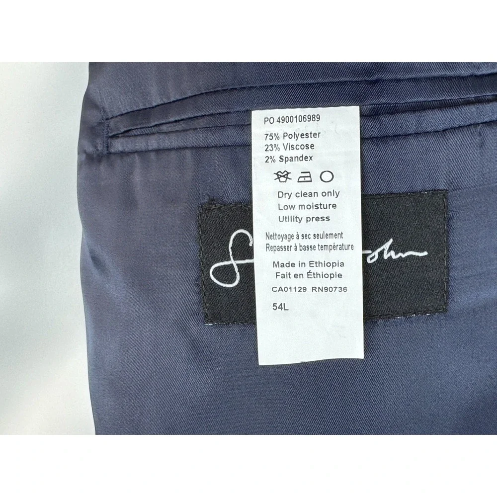 Sean John 2Pc Sander 2-Button Jacket & Pants Suit Set Men 54L 50W NWT Lined Navy